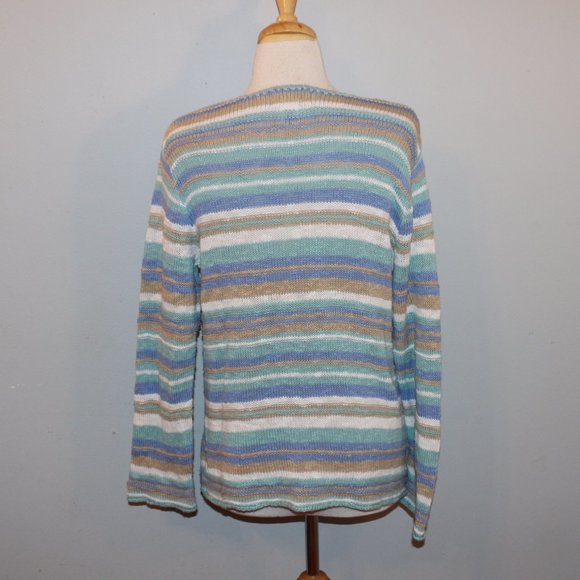 Cotton Country by Parkhurst Front Button Lightweight Cardigan Size S/P EUC - Picture 4 of 5